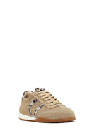 Women's Beige Lace-up Suede Leather Sneaker | Derimod