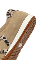 Women's Beige Lace-up Suede Leather Sneaker | Derimod