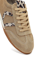 Women's Beige Lace-up Suede Leather Sneaker | Derimod