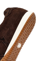 Woman Brown Laced Suede Leather Sneakers | Derimod