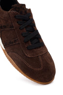 Woman Brown Laced Suede Leather Sneakers | Derimod