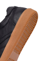 Kadın Siyah Bağcıklı Deri Sneaker | Derimod