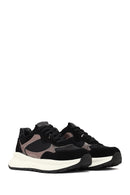 Kadın Siyah Bağcıklı Kalın Tabanlı Deri Sneaker | Derimod