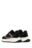 Kadın Siyah Bağcıklı Kalın Tabanlı Deri Sneaker | Derimod