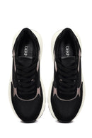 Kadın Siyah Bağcıklı Kalın Tabanlı Deri Sneaker | Derimod