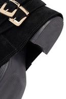 Kadın Siyah Kalın Topuklu Süet Deri Bot | Derimod