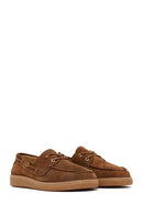 Women's Tan Lace-Up Suede Leather Casual Shoes | Derimod