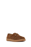 Women's Tan Lace-Up Suede Leather Casual Shoes | Derimod