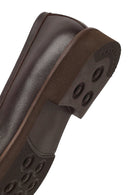 Women's Brown Buckled Leather Loafer | Derimod