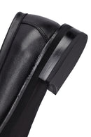 Kadın Siyah Püsküllü Deri Maskülen Loafer | Derimod