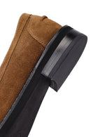 Woman Mink Suede Leather Masculine Loafer | Derimod