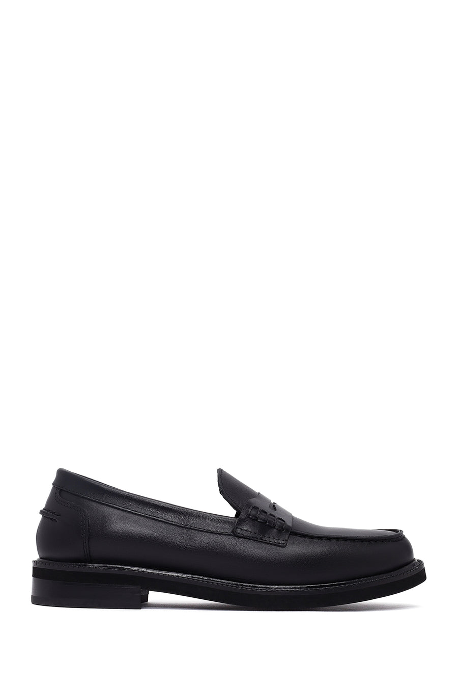 Kadın Siyah Deri Maskülen Loafer 25AFD260318 | Derimod