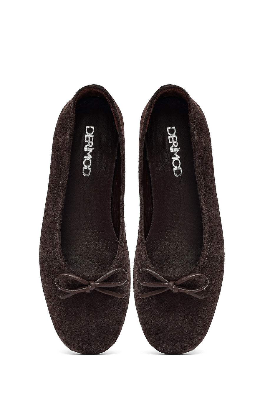 Woman Brown Suede Leather Babet