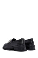 Woman Black Accessory Leather Masculine Loafer | Derimod