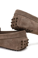 Kadın Vizon Püsküllü Süet Deri Loafer | Derimod