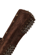 Kadın Kahverengi Püsküllü Süet Deri Loafer | Derimod