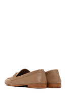 Kadın Pudra Toka Detaylı Deri Maskülen Loafer | Derimod