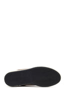 Kadın Bej Bağcıklı Kalın Tabanlı Süet Deri Sneaker | Derimod