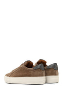 Kadın Bej Bağcıklı Kalın Tabanlı Süet Deri Sneaker | Derimod