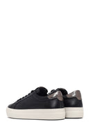 Kadın Siyah Bağcıklı Kalın Tabanlı Deri Sneaker | Derimod