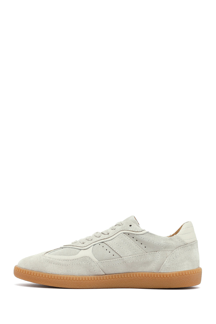 Kadın Bej Bağcıklı Süet Deri Sneaker