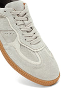 Kadın Bej Bağcıklı Süet Deri Sneaker | Derimod