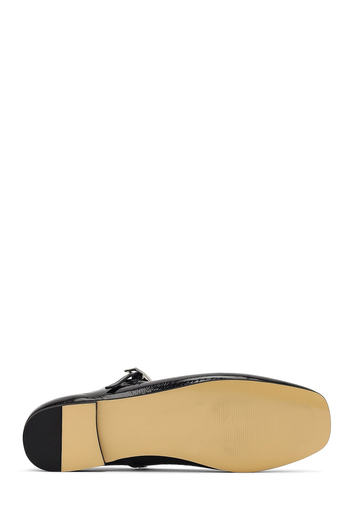 Kadın Siyah Tokalı Rugan Deri Babet