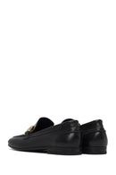 Women's Black Buckled Leather Loafer | Derimod