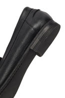 Women's Black Buckled Leather Loafer | Derimod