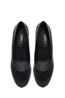 Derimod Flex Kadın Siyah Kalın Topuklu Deri Ayakkabı | Derimod