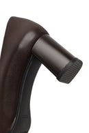 Derimod Flex Kadın Kahverengi Kalın Topuklu Deri Ayakkabı | Derimod