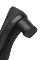 Derimod Flex Kadın Siyah Kalın Topuklu Deri Ayakkabı | Derimod