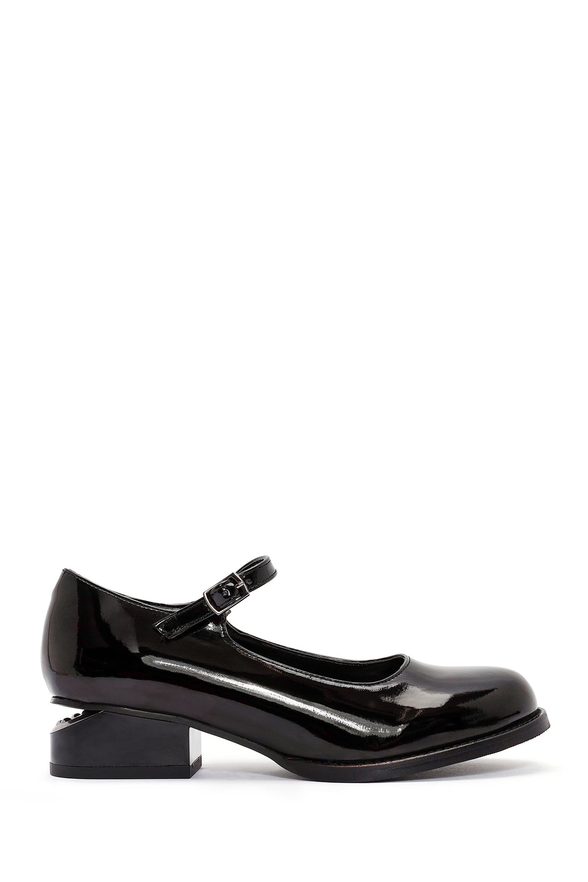 Woman Black Patent Leather Mary Jane Shoes 25AFD400016 | Derimod