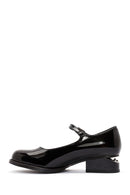 Woman Black Patent Leather Mary Jane Shoes | Derimod