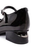 Woman Black Patent Leather Mary Jane Shoes | Derimod