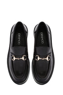 Kadın Siyah Tokalı Maskülen Loafer | Derimod