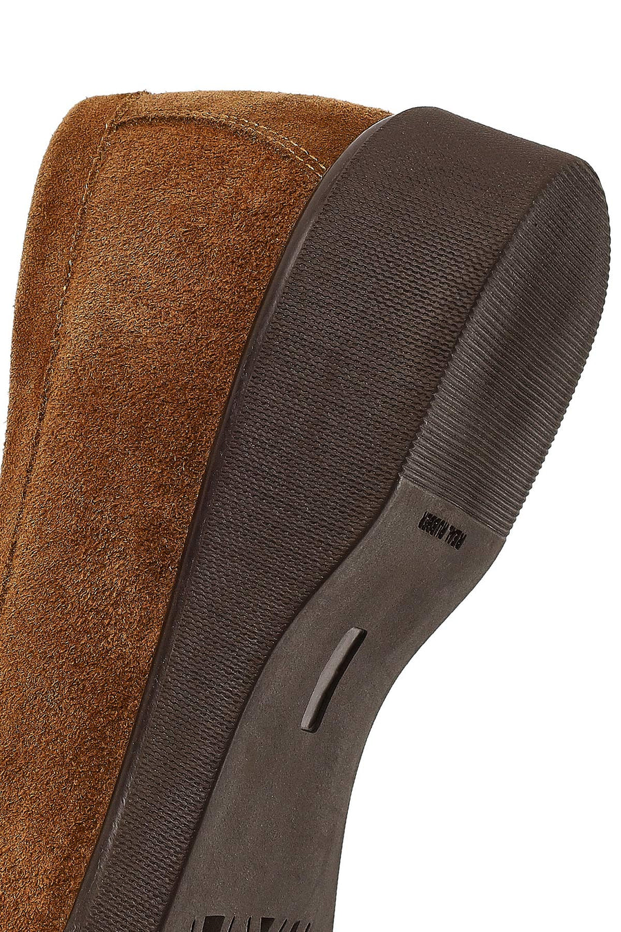 Kadın Vizon Tokalı Süet Deri Comfort Loafer