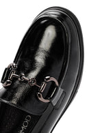 Kadın Siyah Tokalı Rugan Deri Comfort Loafer | Derimod