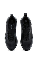 Woman Black Laced Leather Casual Shoes | Derimod