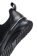 Woman Black Laced Leather Casual Shoes | Derimod