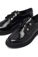 Kadın Siyah Rugan Deri Casual Ayakkabı | Derimod