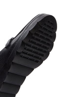 Woman Black Buckle Detailed Wedge Heels Leather Loafer | Derimod