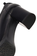 Kadın Siyah Kalın Topuklu Deri Bot | Derimod