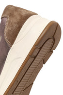 Women's Mink Lace-Up Wedge Heel Leather Sneaker | Derimod