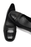 Kadın Siyah Kısa Kalın Topuklu Deri Ayakkabı | Derimod