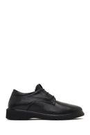 Women's Black Lace-up Leather Masculine Shoe | Derimod