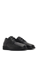 Women's Black Lace-up Leather Masculine Shoe | Derimod