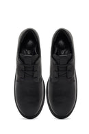 Women's Black Lace-up Leather Masculine Shoe | Derimod