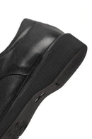 Women's Black Lace-up Leather Masculine Shoe | Derimod