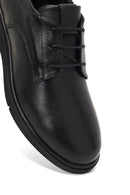 Women's Black Lace-up Leather Masculine Shoe | Derimod